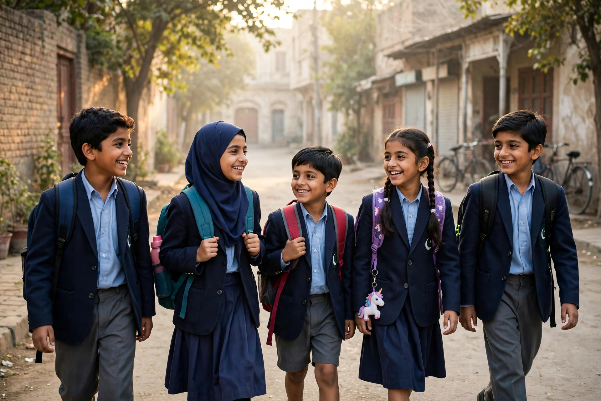 Pakistani students in school